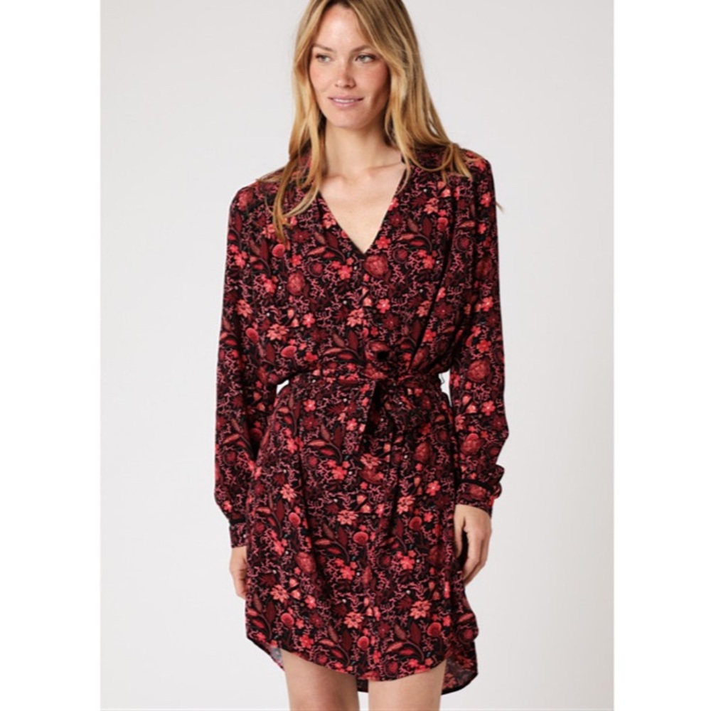 Berenice Paris Rania Red/Pink Floral Dress